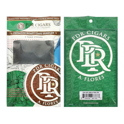 Feuilles à cigares naturelles refermables en feuille d'aluminium refermable personnalisées avec fermeture à glissière à trois côtés et emballage en plastique hydratant avec fenêtre transparente