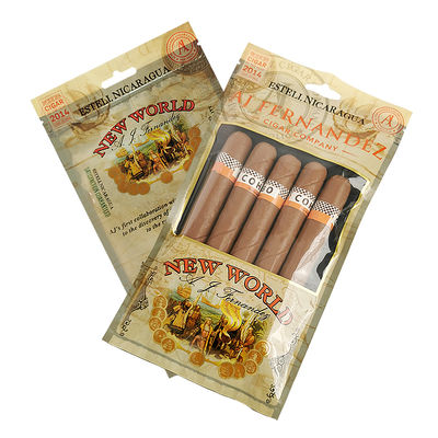 Sacs humidifiants pour cigares à fermeture à glissière imprimés sur mesure Sacs d'emballage de cigares humidifiés avec système d'hydratation pour les accessoires de cigares