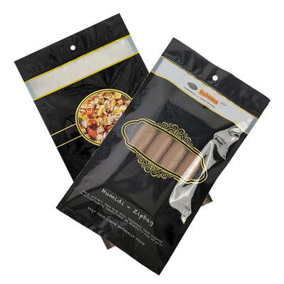 Sac d'emballage pour cigares Ziplock imprimé sur mesure, sac d'emballage pour feuilles de tabac, sacs d'emballage alimentaire givrés