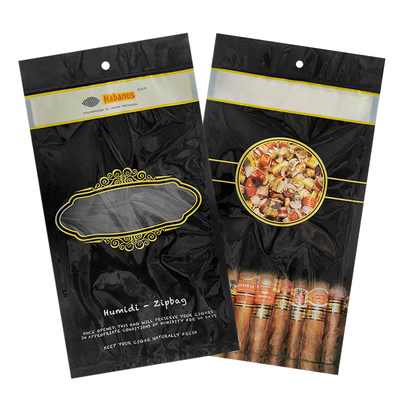 Sac d'emballage pour cigares Ziplock imprimé sur mesure, sac d'emballage pour feuilles de tabac, sacs d'emballage alimentaire givrés