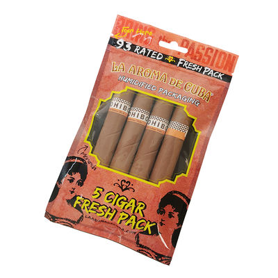 Sac d'humidor de voyage pour cigares avec impression personnalisée, 4-6 cigares, pochettes en plastique humidifiées avec sac d'emballage pour cigares