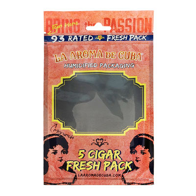 Sac d'humidor de voyage pour cigares avec impression personnalisée, 4-6 cigares, pochettes en plastique humidifiées avec sac d'emballage pour cigares