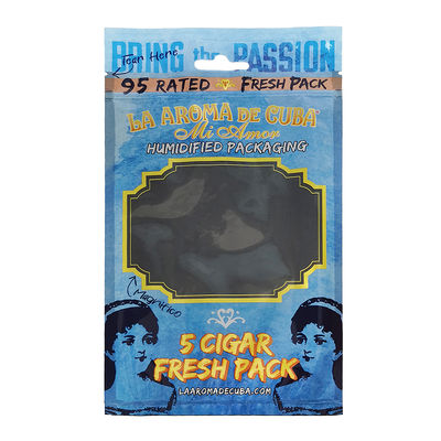 Sac d'emballage pour cigares en mylar et aluminium avec logo personnalisé, à fermeture éclair, à soufflet latéral en plastique transparent, pour produits ménagers et cigares