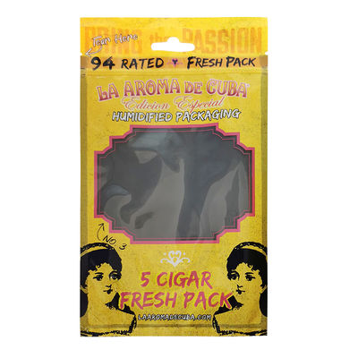 Sacs d'emballage pour cigares personnalisés avec fermeture éclair, pochettes en plastique humidifiées pour cigares avec couche hydratante ﻿