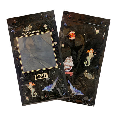 Étui de voyage à cigares de luxe en cuir personnalisé avec humidificateur, sac humidificateur portable doublé de cèdre, pochette Ziplock pour le contrôle de l'humidité