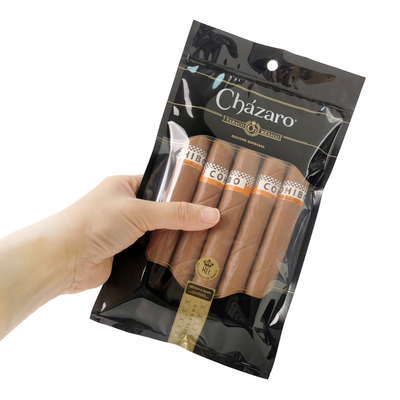 Vente en gros de glaçage imprimé sur mesure fermeture à glissière mat fermeture à glissière feuille d'aluminium fermeture à glissière sac d'emballage poche d'emballage de cigare humidifié sacs d'emballage