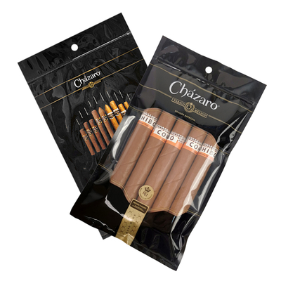 Vente en gros de glaçage imprimé sur mesure fermeture à glissière mat fermeture à glissière feuille d'aluminium fermeture à glissière sac d'emballage poche d'emballage de cigare humidifié sacs d'emballage