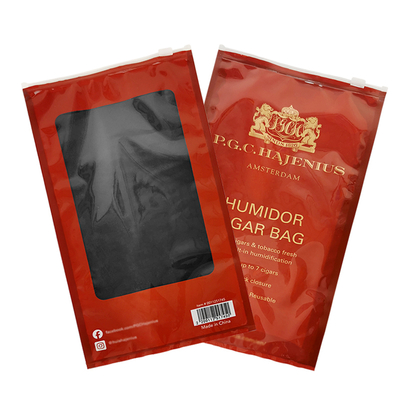 Sacs zippés en plastique pour l'humidification des cigares avec système humidificateur et éponge