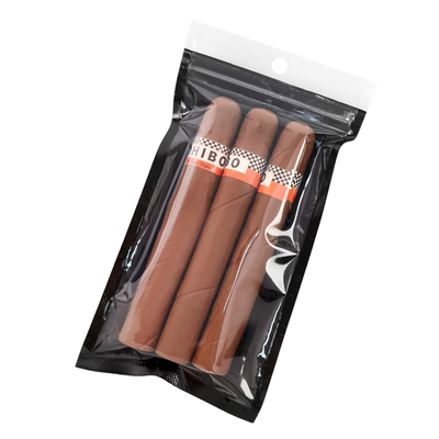 Sacs zippés portables pour cigares avec fenêtre transparente, système humidifié, sac humidifié pour cigares et sac d'emballage pour cigares
