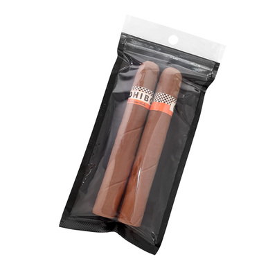 Sacs zippés portables pour cigares avec fenêtre transparente, système humidifié, sac humidifié pour cigares et sac d'emballage pour cigares