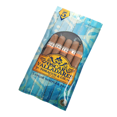 Impression à la gravure sur mesure Sacs de cigares humidifiés Ziplock Sacs de cigares humides 5 cigares Package simple avec fenêtre transparente Package en plastique
