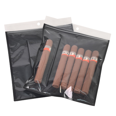 Nouveau design de sac humidor en plastique résistant à l'humidité avec fermeture à glissière conservant la fraîcheur de l'humidité