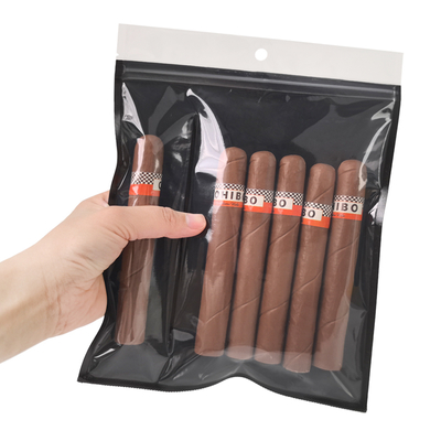 Nouveau design de sac humidor en plastique résistant à l'humidité avec fermeture à glissière conservant la fraîcheur de l'humidité