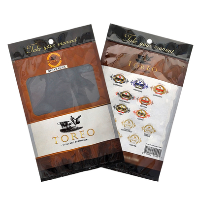 Nouveau design de sac humidor en plastique résistant à l'humidité avec fermeture à glissière conservant la fraîcheur de l'humidité