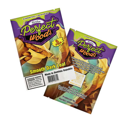 Logo personnalisé Feuille d'étanchéité à la chaleur Sac Mylar Humidité Emballage du tabac Fermeture à glissière Humidor en plastique Cigarette Fermeture à glissière Sacs d'humidité pour cigares