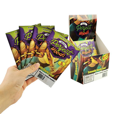 Logo personnalisé Feuille d'étanchéité à la chaleur Sac Mylar Humidité Emballage du tabac Fermeture à glissière Humidor en plastique Cigarette Fermeture à glissière Sacs d'humidité pour cigares