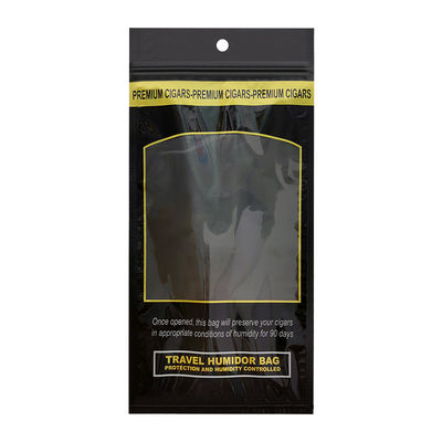 Sac humidifié pour cigares avec logo personnalisé, avec sachet d'humidité intégré, sacs à cigares pour tabac, fermeture à glissière