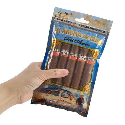 Étui de voyage à cigares de luxe en cuir personnalisé avec humidificateur, sac humidificateur portable doublé de cèdre, pochette Ziplock pour le contrôle de l'humidité