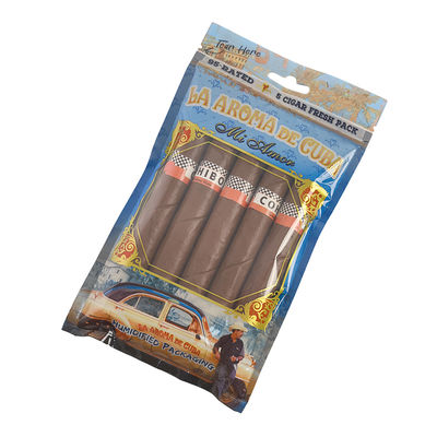 Étui de voyage à cigares de luxe en cuir personnalisé avec humidificateur, sac humidificateur portable doublé de cèdre, pochette Ziplock pour le contrôle de l'humidité