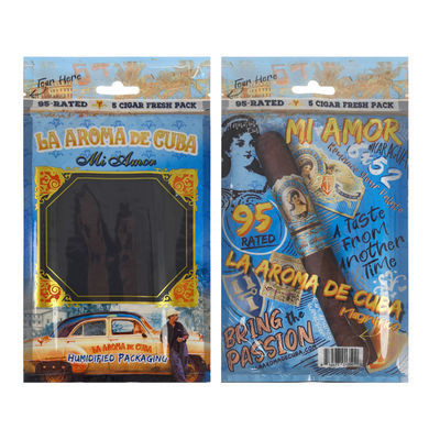 Étui de voyage à cigares de luxe en cuir personnalisé avec humidificateur, sac humidificateur portable doublé de cèdre, pochette Ziplock pour le contrôle de l'humidité