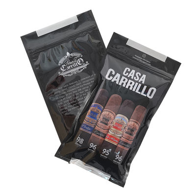 Étui de voyage à cigares de luxe en cuir personnalisé avec humidificateur, sac humidificateur portable doublé de cèdre, pochette Ziplock pour le contrôle de l'humidité