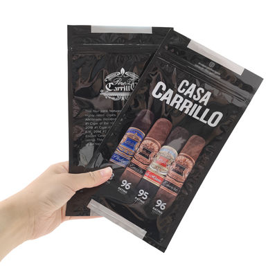 Étui de voyage à cigares de luxe en cuir personnalisé avec humidificateur, sac humidificateur portable doublé de cèdre, pochette Ziplock pour le contrôle de l'humidité