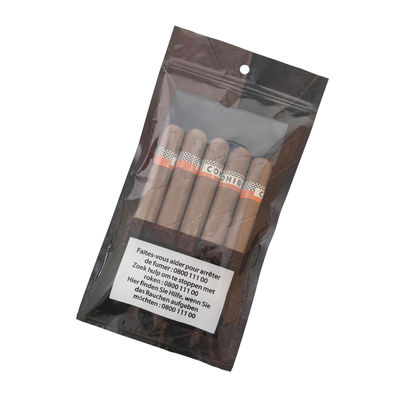Sac humidifié pour cigares avec logo personnalisé, avec sachet d'humidité intégré, sacs à cigares pour tabac, fermeture à glissière