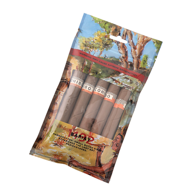 Sachet en Mylar pour tabac avec fermeture éclair en plastique, feuilles à rouler, emballage de cigares hydratant avec couche d'hygromètre