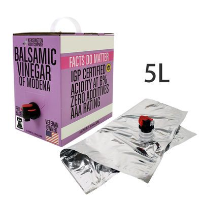 Sac à biberon en aluminium transparent sur mesure 5L emballage de jus de boisson sac à vin en boîte