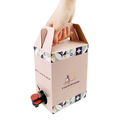 Carton de papier jetable personnalisé 2L 3L 5L pour emballage de café, cold brew, jus, Bag-in-Box, poche aseptique