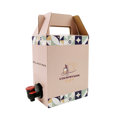 Carton de papier jetable personnalisé 2L 3L 5L pour emballage de café, cold brew, jus, Bag-in-Box, poche aseptique