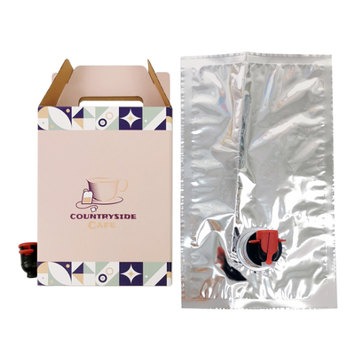 Carton de papier jetable personnalisé 2L 3L 5L pour emballage de café, cold brew, jus, Bag-in-Box, poche aseptique