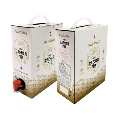 1L 1,5L 2L 3L 5L 96OZ BIB BAG Sac jetable en boîte Thé jus de café à emporter Boîte en papier avec distributeur