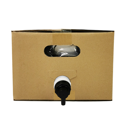 Sac en boîte de 5L, 10L, 20L, qualité alimentaire, transparent, aseptique, pour emballage de vin et de jus en plastique avec robinet et conteneur en carton BIB