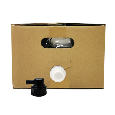 Sac en boîte de 5L, 10L, 20L, qualité alimentaire, transparent, aseptique, pour emballage de vin et de jus en plastique avec robinet et conteneur en carton BIB