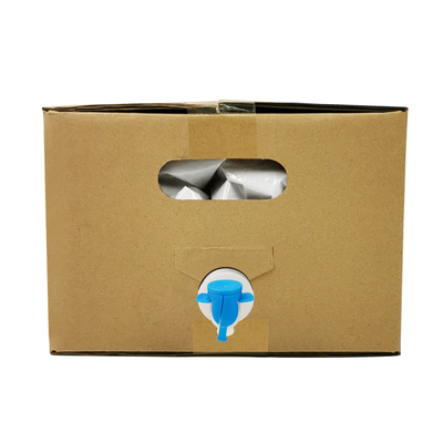 Sac en boîte de 5L, 10L, 20L, qualité alimentaire, transparent, aseptique, pour emballage de vin et de jus en plastique avec robinet et conteneur en carton BIB