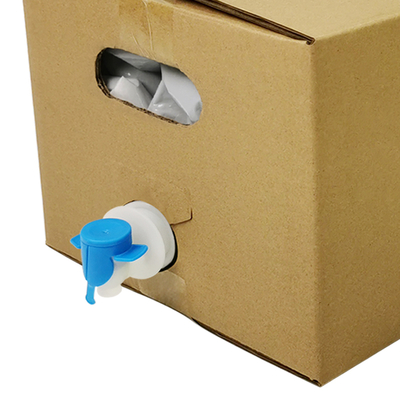 Sac en boîte de 5L, 10L, 20L, qualité alimentaire, transparent, aseptique, pour emballage de vin et de jus en plastique avec robinet et conteneur en carton BIB