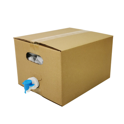 Sac en boîte de 5L, 10L, 20L, qualité alimentaire, transparent, aseptique, pour emballage de vin et de jus en plastique avec robinet et conteneur en carton BIB
