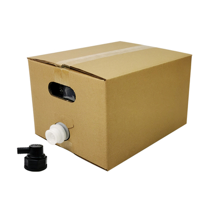 Sac en boîte de 5L, 10L, 20L, qualité alimentaire, transparent, aseptique, pour emballage de vin et de jus en plastique avec robinet et conteneur en carton BIB