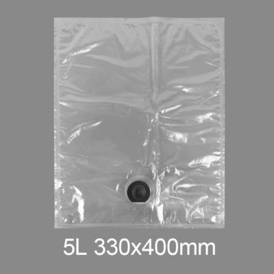 Sac en plastique transparent personnalisé BiB 5l pour robinet, sac pour eau potable, vin, jus, distributeur en boîte avec valve papillon Vitop