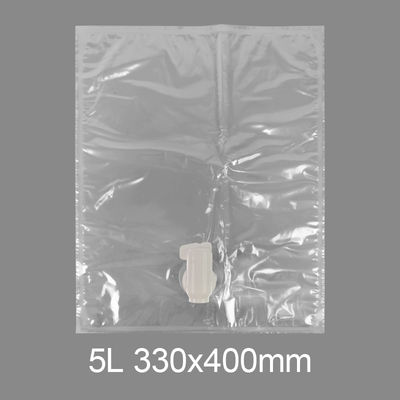 Sac en plastique transparent personnalisé BiB 5l pour robinet, sac pour eau potable, vin, jus, distributeur en boîte avec valve papillon Vitop