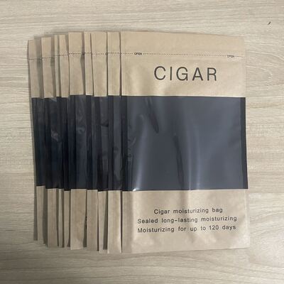 Ziplock Design Cigar Humidor Bags Légers et compacts avec MOPP VMPET Structure de matériau PE pour la protection des cigares