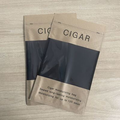Ziplock Design Cigar Humidor Bags Légers et compacts avec MOPP VMPET Structure de matériau PE pour la protection des cigares