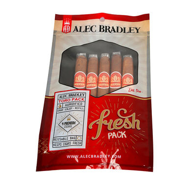 Volume 5 Cigars Cigar Humidor Sacs de qualité alimentaire TPU PE Matériau fermeture à glissière Conception Sceau étanche à l'air Sceau d'humidité durable