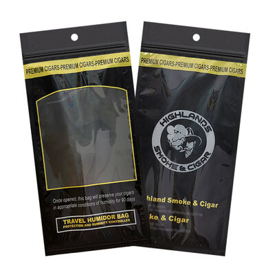 Sacs humidateurs à cigares moyens conçus avec fermeture à fermeture à glissière en matériau de 009 mm fournissant une solution de stockage pour maintenir le cigare et sa fraîcheur