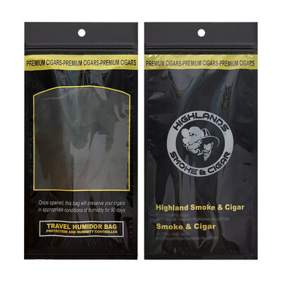 Sacs humidateurs à cigares moyens conçus avec fermeture à fermeture à glissière en matériau de 009 mm fournissant une solution de stockage pour maintenir le cigare et sa fraîcheur