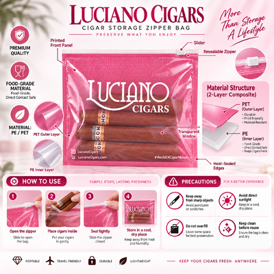 Cigar Humidor Bags Constructed From Food-grade TPU And PE Offering Cigar Protection