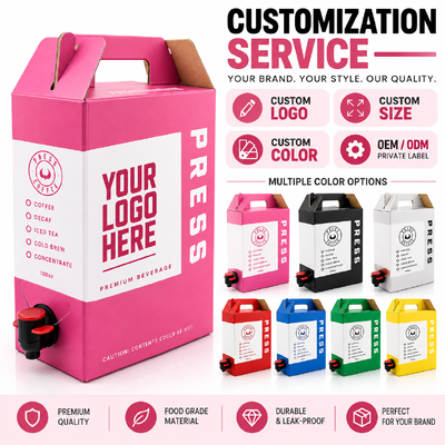 Systèmes Bag in Box personnalisés offrant des caractéristiques durables, résistantes aux fuites et conviviales