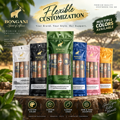 Sacoche pour cigares de petite taille contenant une feuille d'humidité à l'intérieur, adaptée pour stocker 5 cigares et maintenir des conditions optimales