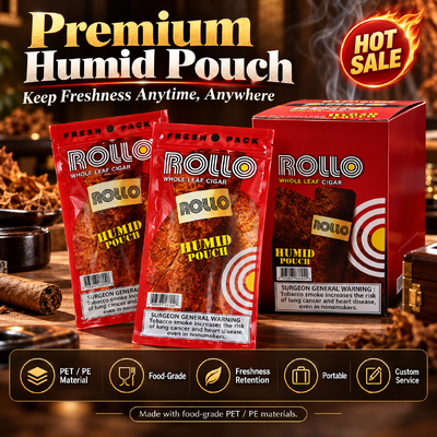 Sac d'emballage pour cigares conçu pour préserver les cigares tout en offrant une option de rangement portable pratique